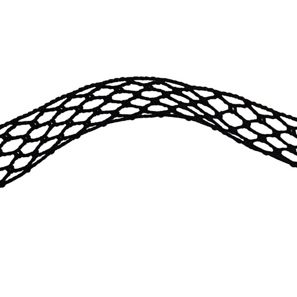 Goth Punk Black Mesh Choker Necklace Gold Tone Chain Adjustable Minimalist Women - Picture 4 of 5